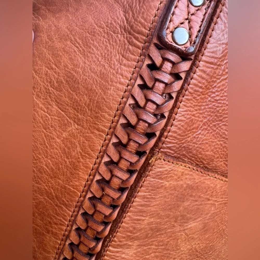 Vilenca Holland Handbag Shoulder Tote Brown Leather Large 13.5x13x4